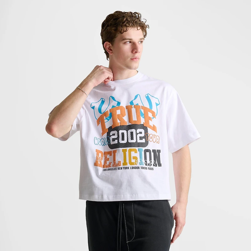 Men's True Religion University Logo Heavyweight Boxy Crop T-Shirt