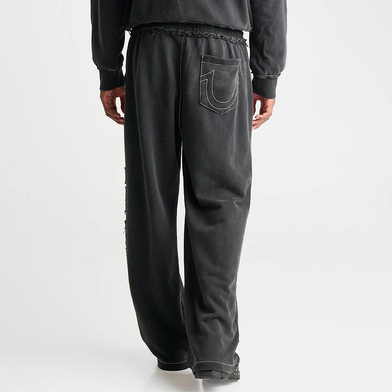 Men's True Religion Logo Appliqué Big T Baggy Sweatpants
