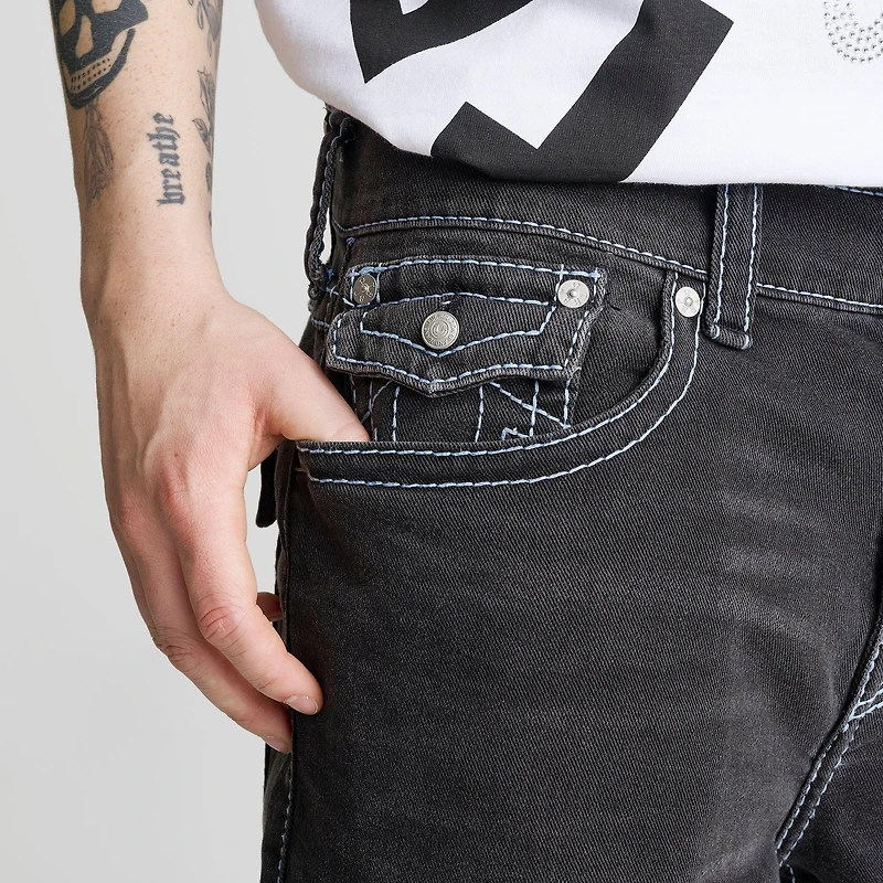 Men's True Religion Bobby Big T Baggy Denim Jean Shorts