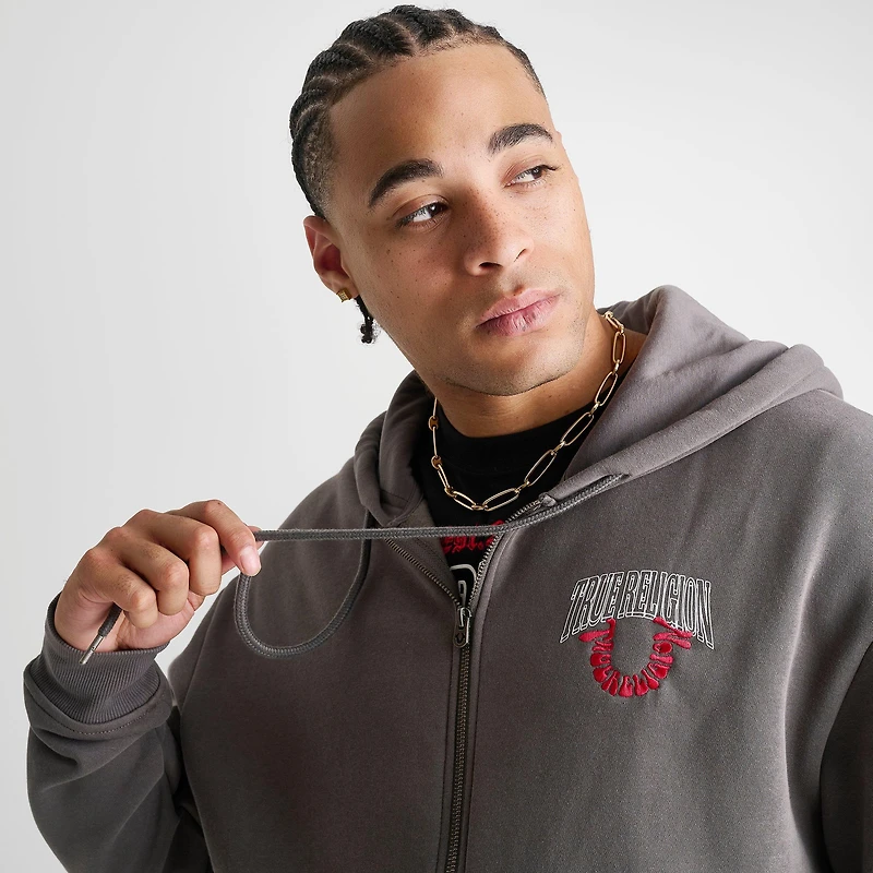 Men's True Religion Groovy Buddha Full-Zip Hoodie