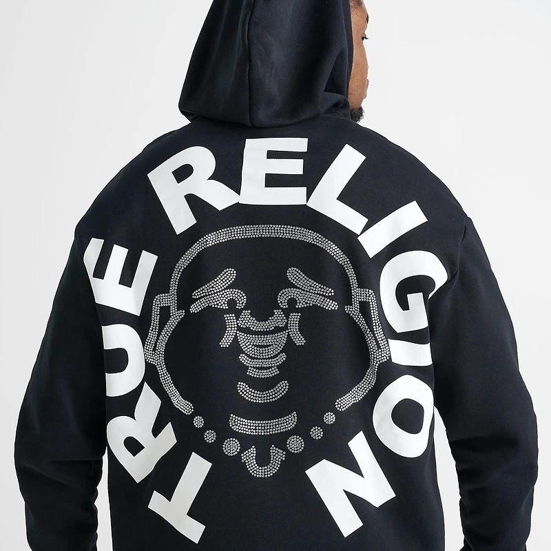 Men's True Religion Buddha Face Fleece Pullover Hoodie