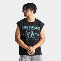 Men's True Religion World Tour Sleeveless Cut Off T-Shirt