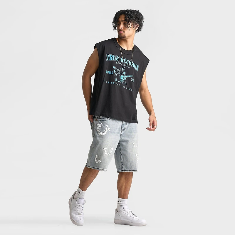 Men's True Religion World Tour Sleeveless Cut Off T-Shirt