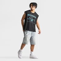 Men's True Religion World Tour Sleeveless Cut Off T-Shirt