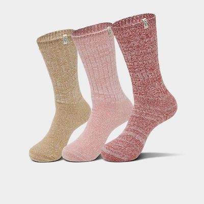 Women's UGG Rib Knit Slouchy Crew Socks (3-Pack)