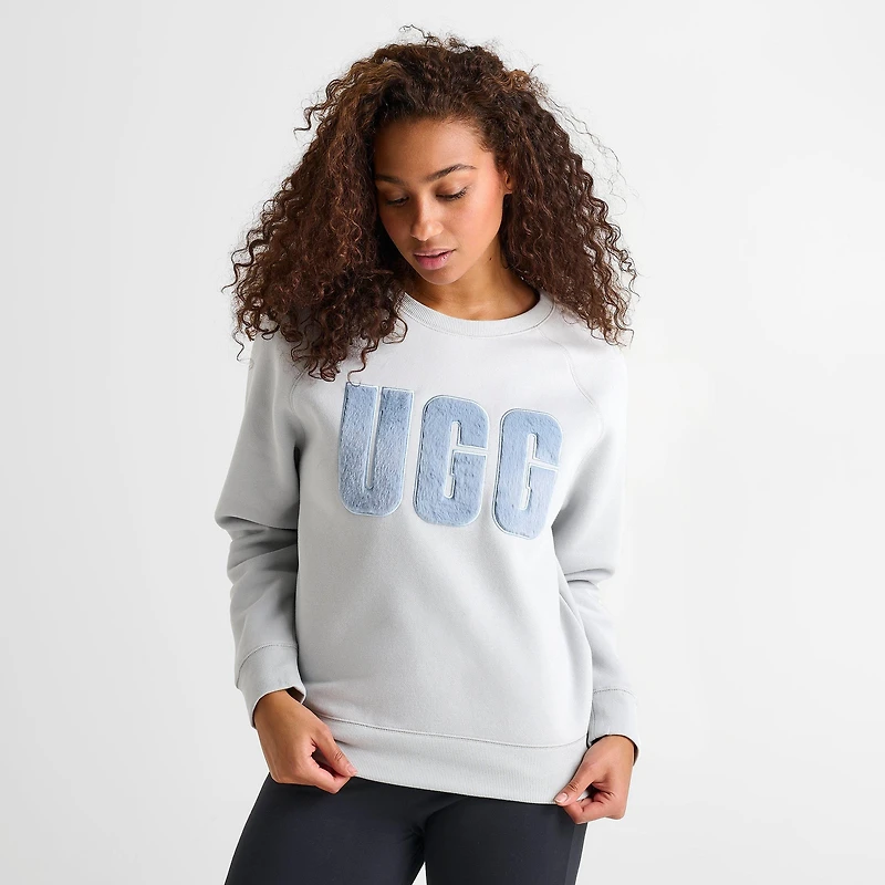 Women's UGG Madeline Fuzzy Logo Crewneck Sweatshirt