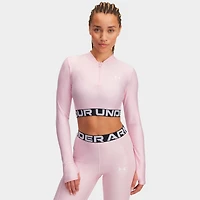 Women's Under Armour HeatGear® Rib Long-Sleeve Quarter-Zip Top