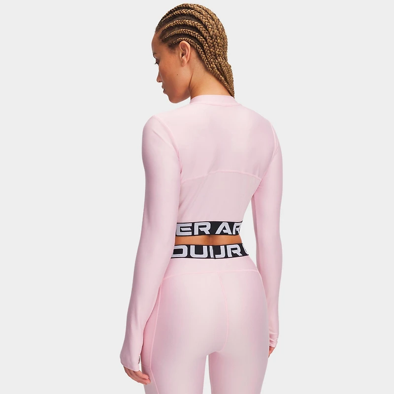 Women's Under Armour HeatGear® Rib Long-Sleeve Quarter-Zip Top