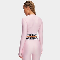 Women's Under Armour HeatGear® Rib Long-Sleeve Quarter-Zip Top