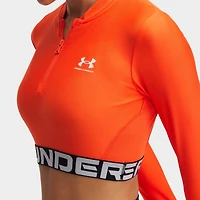Women's Under Armour HeatGear® Rib Long-Sleeve Quarter-Zip Top