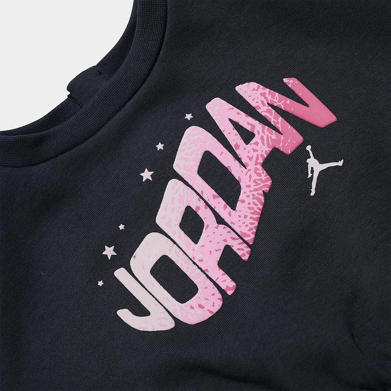 Girls' Infant Jordan Bubble Crewneck Sweatshirt and Jogger Pants Set