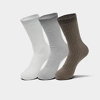 Women's Sonneti Braided Knit Crew Socks (3-Pack)