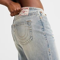 Women's True Religion Leila Cuffed Low Rise Baggy Denim Jeans