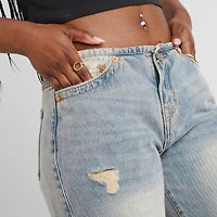 Women's True Religion Leila Cuffed Low Rise Baggy Denim Jeans