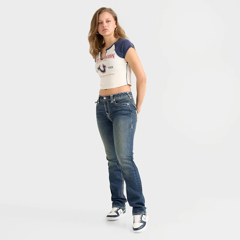 Women's True Religion Billie Super T Mid-Rise Straight Jeans