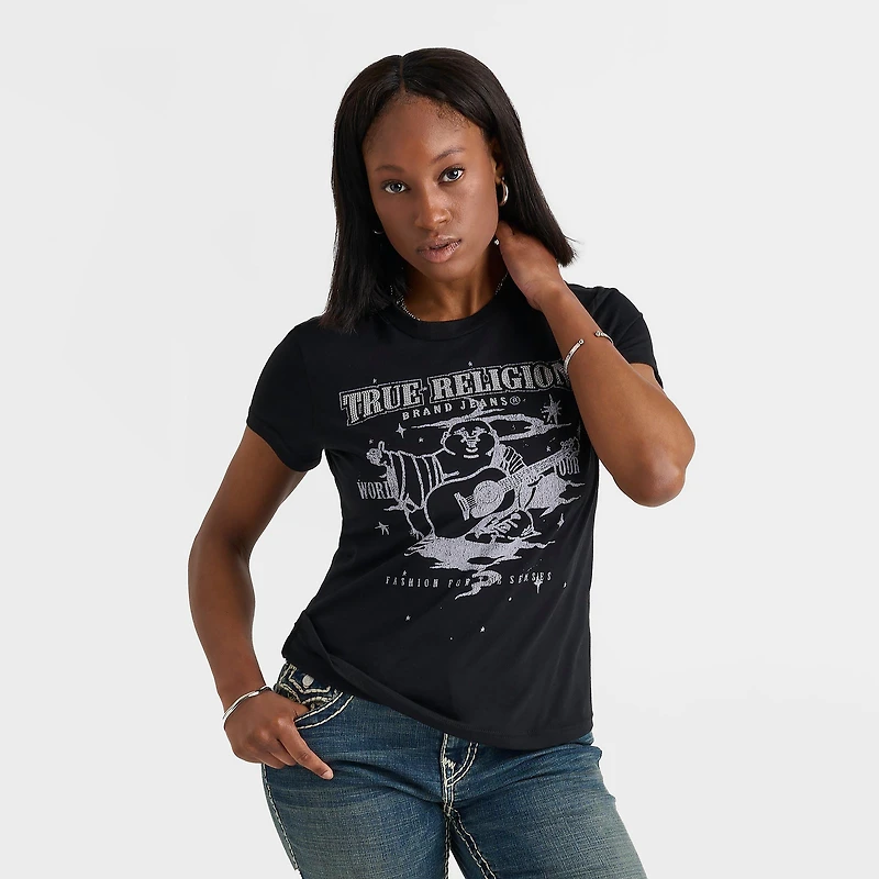 Women's True Religion Buddha Crystal T-Shirt