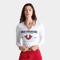 Women's True Religion Logo Long-Sleeve Baby T-Shirt