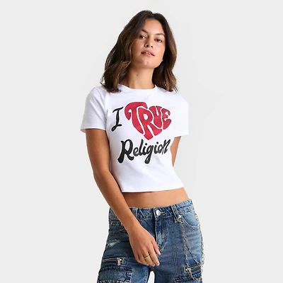 Women's True Religion "I Love Religion" Baby T-Shirt
