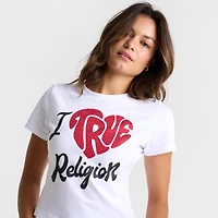 Women's True Religion "I Love Religion" Baby T-Shirt