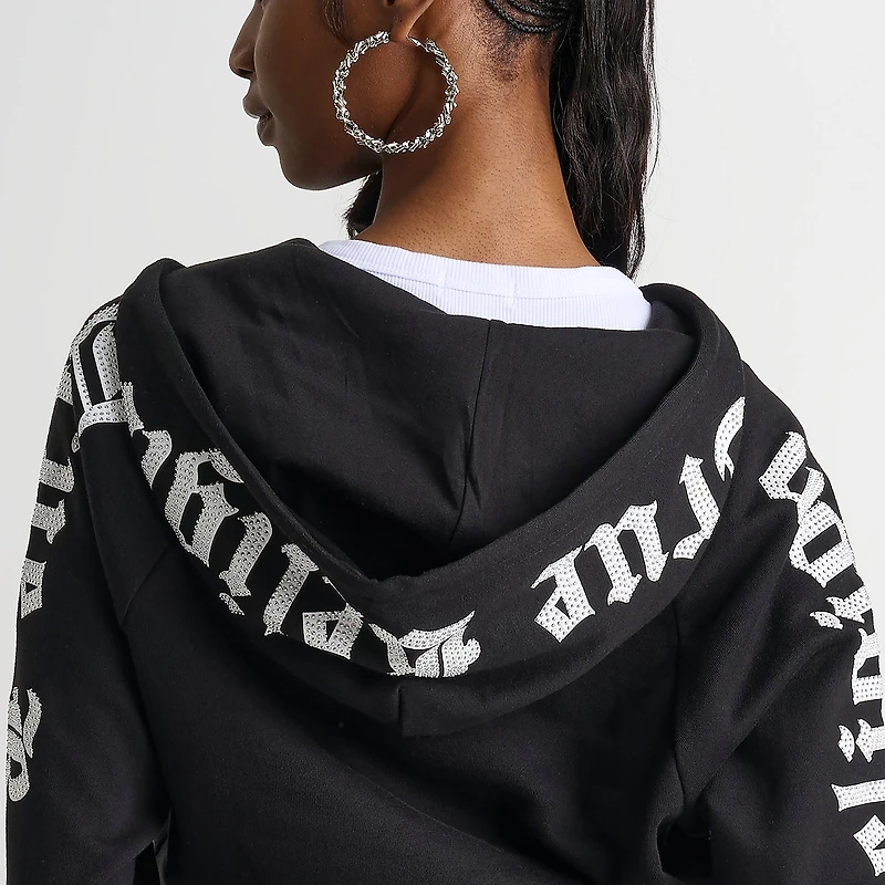 Women's True Religion Crystal Relaxed Full-Zip Hoodie