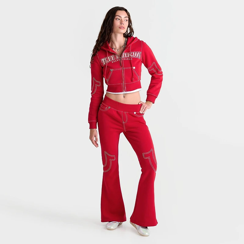 Women's True Religion Big T Low Rise Flared Sweatpants