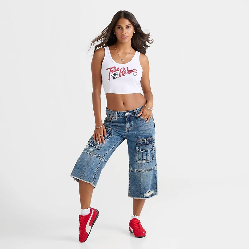 Women's True Religion Crystal Vintage Rib Tank