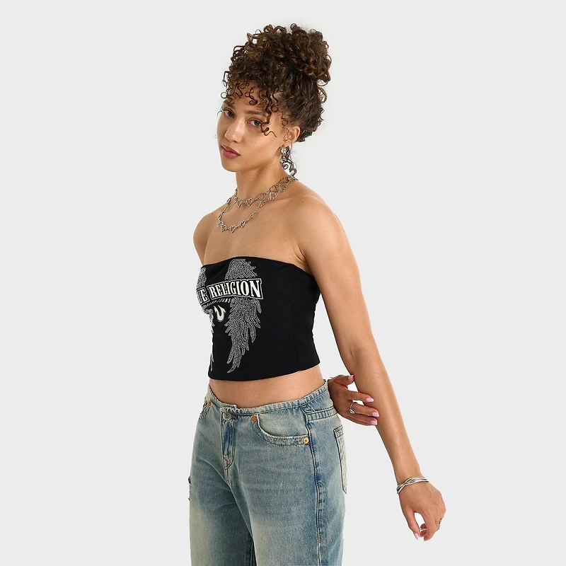 Women's True Religion Crystal Wing Ribbed Tube Top