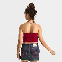 Women's True Religion Crystal Buddha Ribbed Tube Top
