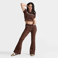 Women's True Religion Leopard Big T Flare Sweatpants