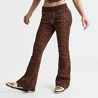 Women's True Religion Leopard Big T Flare Sweatpants