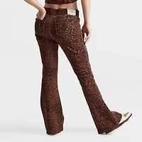 Women's True Religion Leopard Big T Flare Sweatpants