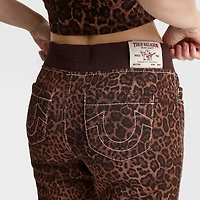 Women's True Religion Leopard Big T Flare Sweatpants