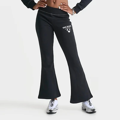 Women's True Religion Crystal Wing Big T Flare Sweatpants