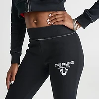 Women's True Religion Crystal Wing Big T Flare Sweatpants