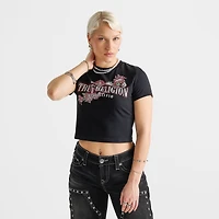 Women's True Religion Crystal Snake Baby T-Shirt