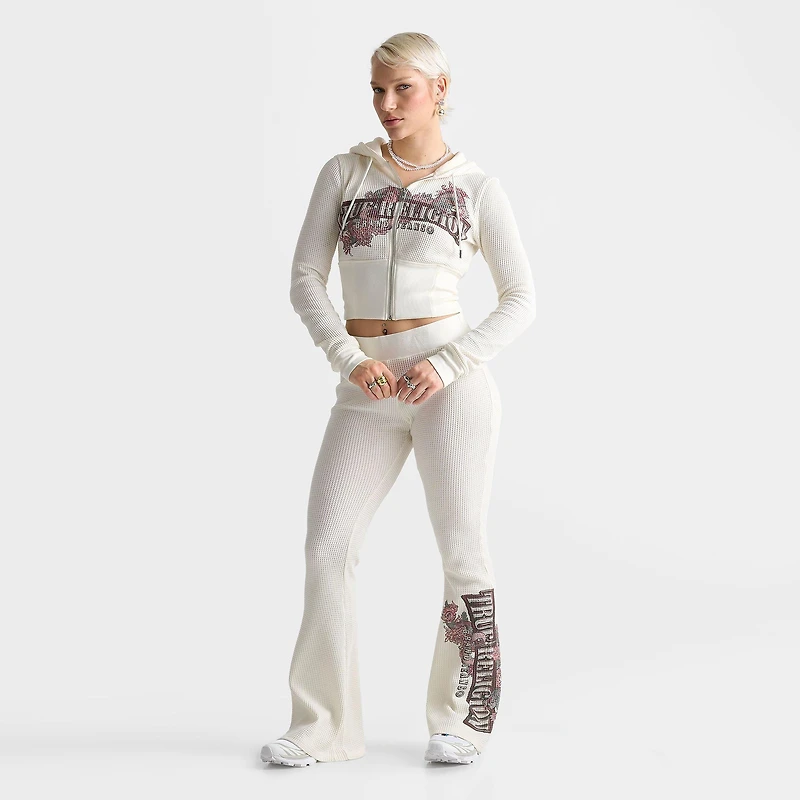 Women's True Religion Waffle Knit Flared Pants