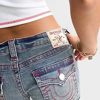 Women's True Religion Joey Low Rise Frayed Denim Shorts
