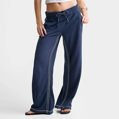 Women's True Religion Super T Washed Stitch Low Rise Straight Leg Pants