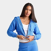 Women's True Religion Big T High Waistband Full-Zip Hoodie