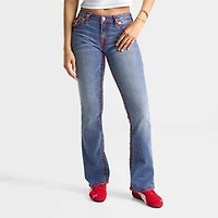 Women's True Religion Becca Super T Flap Mid-Rise Bootcut Jeans