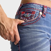 Women's True Religion Becca Super T Flap Mid-Rise Bootcut Jeans