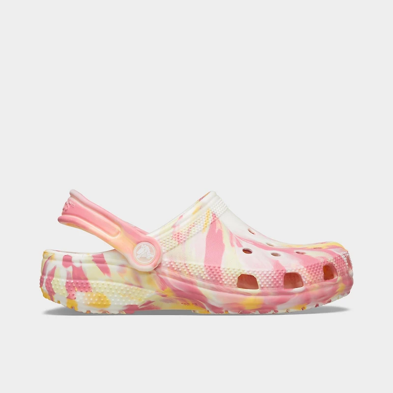 Big Kids' Crocs Glow-In-The-Dark Marbled Classic Clog Shoes