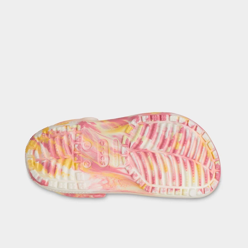 Big Kids' Crocs Glow-In-The-Dark Marbled Classic Clog Shoes