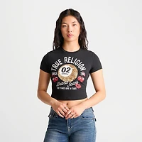Women's True Religion Cherry Pool Ball Baby T-Shirt