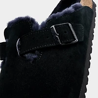 Men's Birkenstock Boston Shearling Suede Leather Clogs