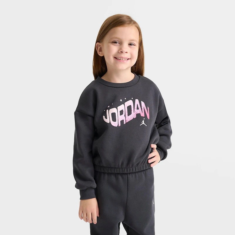 Girls' Infant Jordan Bubble Crewneck Sweatshirt and Jogger Pants Set