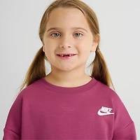 Girls' Toddler Nike Crewneck Sweatshirt and Wide Leg Pants Set