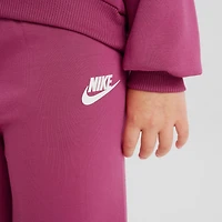 Girls' Toddler Nike Crewneck Sweatshirt and Wide Leg Pants Set