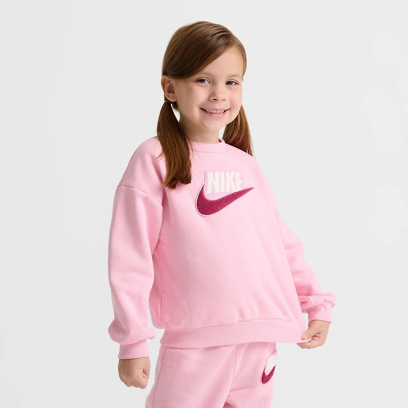 Girls' Infant Nike Futura Crewneck Sweatshirt and Sweatpants Set