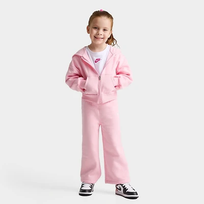 Girls' Toddler Nike Full-Zip Hoodie and Wide Leg Sweatpants Set